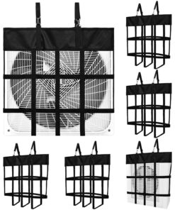 Tessco for you 1 Pcs Box Fan Holder Horse Stall Classic Fan Bag Hanging Web Holder Nylon Box Hay Bag (Black)