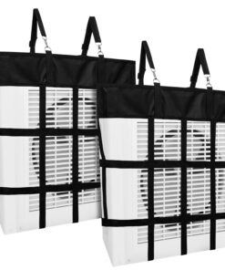 Tessco for you 1 Pcs Box Fan Holder Horse Stall Classic Fan Bag Hanging Web Holder Nylon Box Hay Bag (Black)
