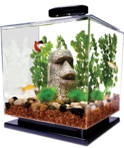 Tetra 3 Gallon Fish Tank, Aquarium Starter Kit with Pedestal Base, LED Light and Filter, For small tropical fish, guppies, goldfish, or betta
