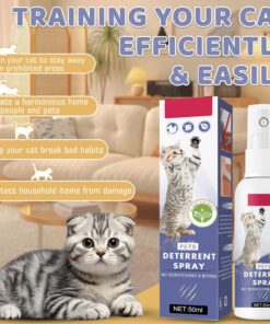 Tetra Cat Deterrent Spray for Furniture Protection,Natural Anti-Scratch Spray for Cats,Safe Indoor & Outdoor Deterrent Cat Spray,Cats Training Aid – Sofa & Carpet Protector,50ML