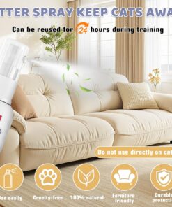 Tetra Cat Deterrent Spray for Furniture Protection,Natural Anti-Scratch Spray for Cats,Safe Indoor & Outdoor Deterrent Cat Spray,Cats Training Aid – Sofa & Carpet Protector,50ML