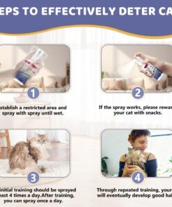Tetra Cat Deterrent Spray for Furniture Protection,Natural Anti-Scratch Spray for Cats,Safe Indoor & Outdoor Deterrent Cat Spray,Cats Training Aid – Sofa & Carpet Protector,50ML