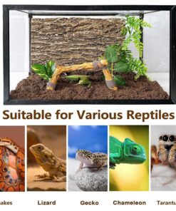 Tfwadmx Snake Climbing Branch,Resin Reptile Wood Trunk Branches Decor,Reptile Terrarium Climbing Accessories Decoration for Geckos, Lizards,Tarantulas,Hermit Crab,Frogs