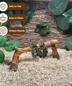 Tfwadmx Snake Climbing Branch,Resin Reptile Wood Trunk Branches Decor,Reptile Terrarium Climbing Accessories Decoration for Geckos, Lizards,Tarantulas,Hermit Crab,Frogs