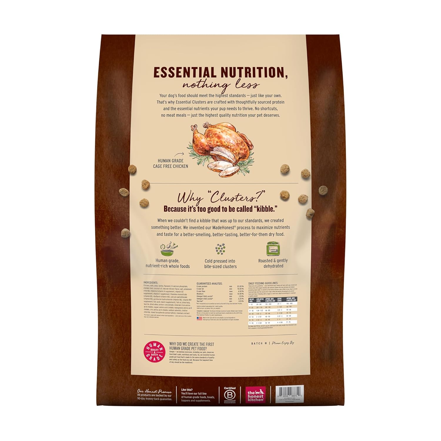 The Honest Kitchen Human Grade Essential Clusters Dry Dog Food, Whole Grain Chicken 20 lb Bag