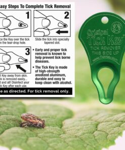 The Original Tick Key -Tick Detaching Device - Portable, Safe and Highly Effective Tick Detaching Tool - 3 Pack (Earth)