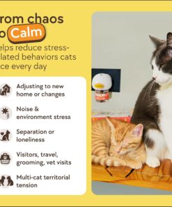 TherapetMD 60-Day Cat Calming Diffuser - Cat Pheromone Diffuser for Stress, Pee Spraying, Cat Fighting, Aggression, Excessive Meowing & Scratching - 60-Day Refill Included -...