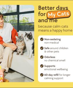 TherapetMD 60-Day Cat Calming Diffuser - Cat Pheromone Diffuser for Stress, Pee Spraying, Cat Fighting, Aggression, Excessive Meowing & Scratching - 60-Day Refill Included -...