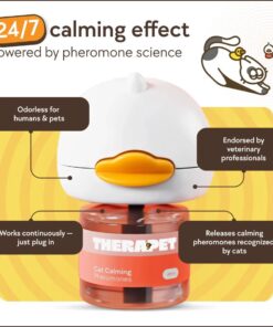 TherapetMD Cat Calming Diffuser Refill Kit (2-Pack, 60-Day Supply) – Cat Pheromone Refill for Stress, Pee Spraying, Fighting, Aggression, Meowing & Scratching – Use with...