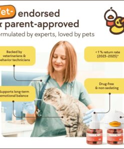 TherapetMD Cat Calming Diffuser Refill Kit (2-Pack, 60-Day Supply) – Cat Pheromone Refill for Stress, Pee Spraying, Fighting, Aggression, Meowing & Scratching – Use with...