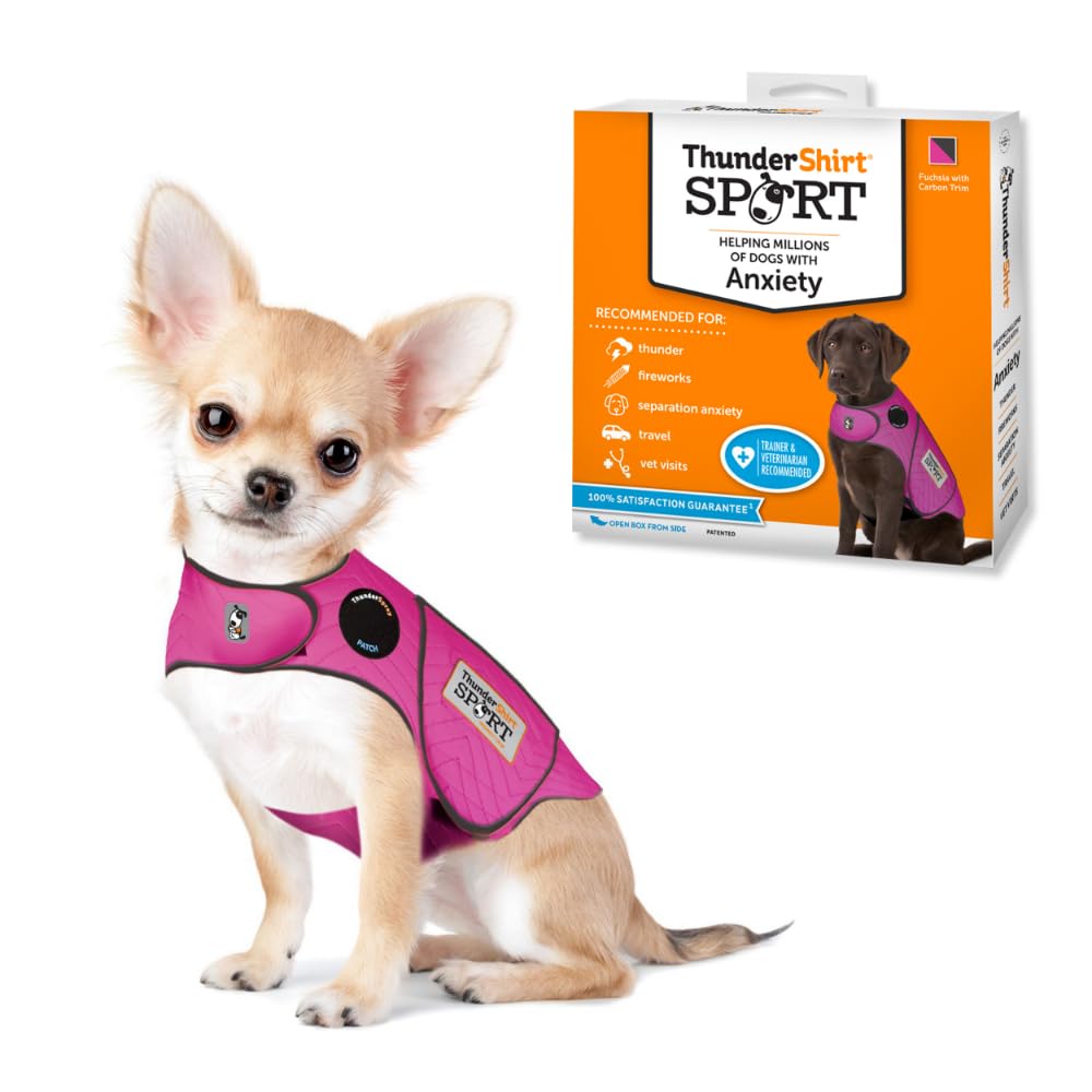 ThunderShirt for Dogs, Large, Fuchsia Sport - Dog Anxiety Relief Calming Vest
