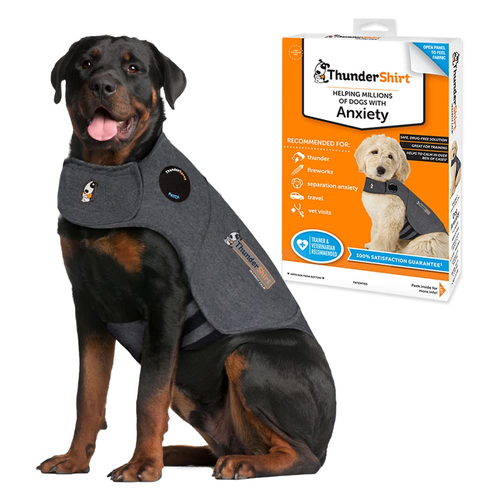 ThunderShirt for Dogs, Medium, Heather Gray Classic - Dog Anxiety Relief Calming Vest