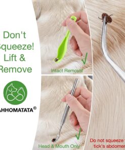 Tick Removal Tool & Twister Kit for Dogs, Cats & Humans, 10-in-1 Stainless Steel Tick Removers & Tick Puller Set - Professional Tick Tweezers Tool for Camping, Hiking & Dog Tick...
