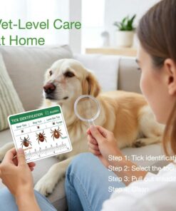 Tick Removal Tool & Twister Kit for Dogs, Cats & Humans, 10-in-1 Stainless Steel Tick Removers & Tick Puller Set - Professional Tick Tweezers Tool for Camping, Hiking & Dog Tick...
