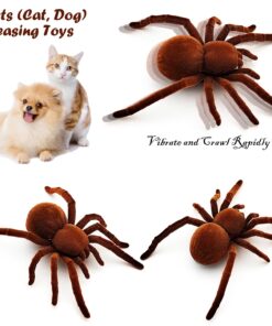 Tipmant Electric Spider Tarantula Animal Toy Vibration Crawling Pets Cat Dog Puppy Teasing Toys Prank Scary Kids Gifts