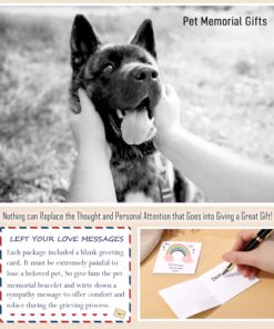 TONY & SANDY Dog Memorial Gifts, Pet Sympathy Rainbow Bridge Pet Memorial Bracelet for Men Women Girls Who Loss of Beloved Dog Cat