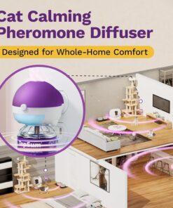 TopSum Cat Calming Pheromone Diffuser: Feline Pheromones Plug in for Stress, Along At Home, Spraying, Fighting, Scratching, Aggression & Excessive Meowing (1 Diffuser + 3 Refills)