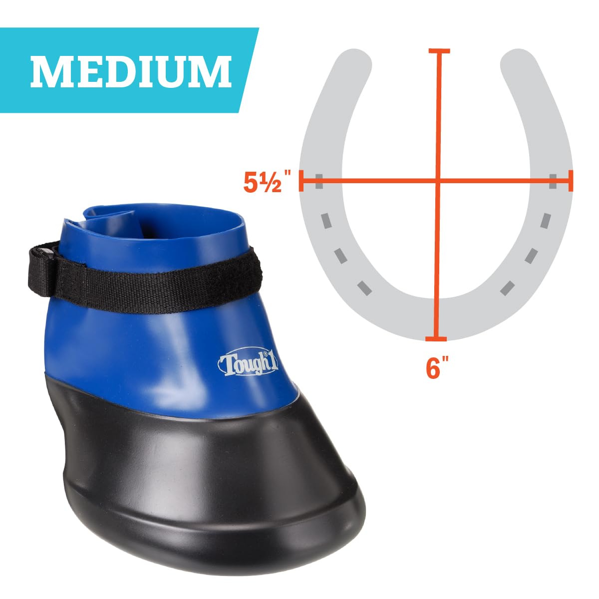 Tough 1 Hoof Saver Boot, Royal Blue, Medium