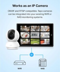 TP-Link Tapo Pan/Tilt Security Camera for Baby Monitor, Pet Camera w/Motion Detection, 1080P, 2-Way Audio, Night Vision, Cloud & SD Card Storage, Works with Alexa & Google Home...