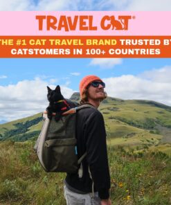 Travel Cat Backpack Carrier - The Navigator Convertible Pet Carrier Backpack - Cat Carrier Backpack with Fully Ventilated Mesh (Earth)