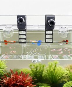 Triple-Chamber Aquarium Fish Breeder & Isolation Box, Transparent Hatching Incubator Tank with Suction Cups & Hook, Nursery for Livebearer Guppy Fry Breeding and Betta Fish,...