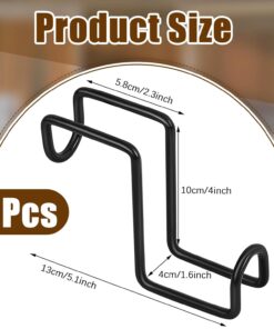 Tudomro 8 Pcs Tack Hook 4 Inches Heavy Duty Horse Halter Rack, Over Rail Bridle Hooks Metal Horse Water Bucket Hangers for Hanging Horses Bridles Saddle Fence Door Holder Horses...