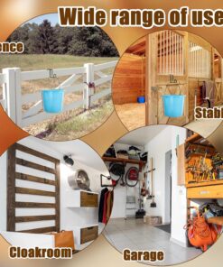 Tudomro 8 Pcs Tack Hook 4 Inches Heavy Duty Horse Halter Rack, Over Rail Bridle Hooks Metal Horse Water Bucket Hangers for Hanging Horses Bridles Saddle Fence Door Holder Horses...