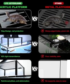 Turtle Topper Basking Platform for Aquatic Turtles 10/20/29/55 Gallon Tank, Aquatic Reptile Ramp Dock, Terrace, Accessories