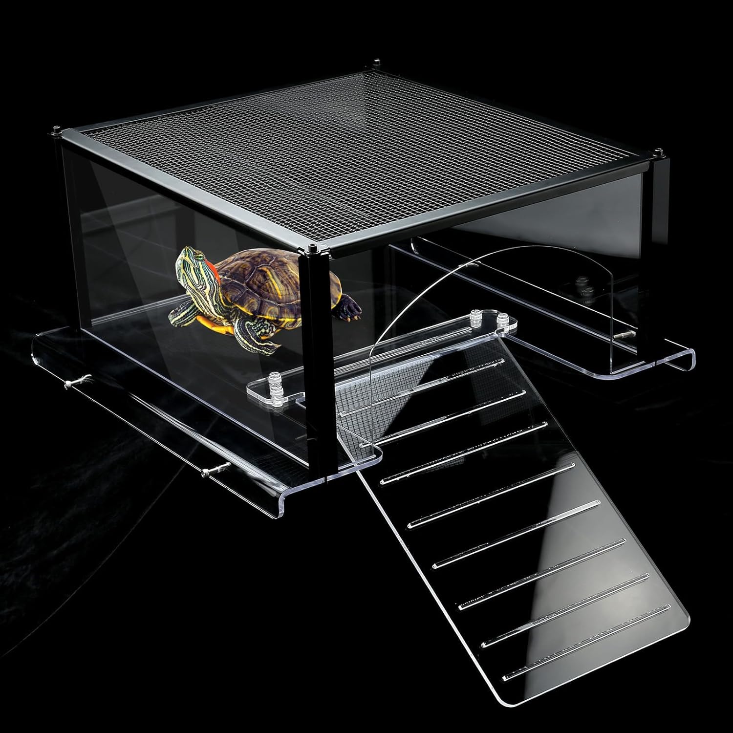 Turtle Topper Basking Platform for Aquatic Turtles 10/20/29/55 Gallon Tank, Aquatic Reptile Ramp Dock, Terrace, Accessories