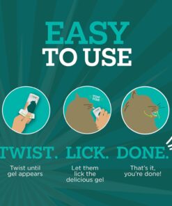 Twist + Lick Dental Gel for Cats, Cleans Teeth and Freshens Breath for 24 Hours, Cat Nip Flavor, 30 Day Supply