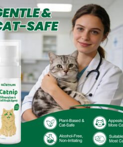 Upgraded Catnip Spray for Indoor Cats, 2.8 fl oz – Natural Formula with Silvervine & Gall Fruit, Encourages Play & Scratching, Ideal for Scratching Post, Suitable for Cats Less...