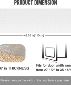 Uross Carpet Protector for Pets - Cat Scratch Guard Mat, Anti Scratch Under Door Guard, Easy to Cut Plastic, 3.6FT
