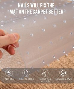 Uross Carpet Protector for Pets - Cat Scratch Guard Mat, Anti Scratch Under Door Guard, Easy to Cut Plastic, 3.6FT