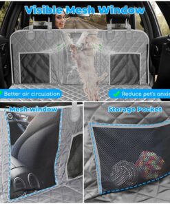 URPOWER 2026 Upgraded Back Seat Extender for Dogs - Large Hard Bottom Dog Car Seat Cover Holds 550lbs, Waterproof Dog Hammock Pet Bed with High-Density Foam Non-Slip Backseat...