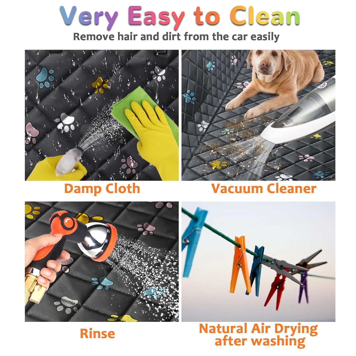 URPOWER Dog Car Seat Cover for Pets 100% Waterproof Seat Cover Hammock 600D Heavy Duty Scratch Proof Nonslip Durable Soft Back Seat Covers for Cars Trucks and SUVs