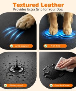 URPOWER Hard Bottom Dog Car Seat Cover for Pets 100% Waterproof Seat Cover Hammock 600D Heavy Duty Scratch Proof Nonslip Durable Back Seat Covers for Cars Trucks and SUVs