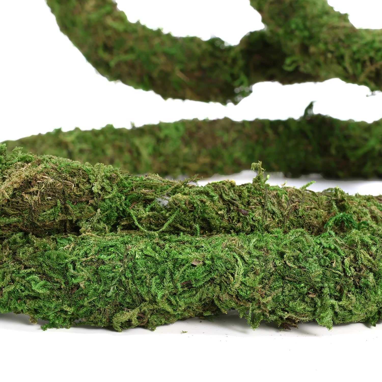 USMOLA Moss Vine for Reptiles, Bendable Climbing Vines Reptile Tank Accessories, Natural Moss Rope for Leopard Gecko, Lizard, Snake, Chameleon, Frog Terrarium Decor (Jungle...