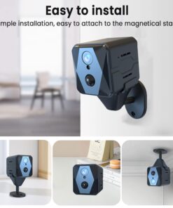 vebiliki Spy Camera, 4K Hidden Camera, Mini Camera, Real-Time Recording, AI Motion Detection, Support Cloud & TF Storage, Auto Night Vision, WiFi Cameras for Home Security, 2.4G...