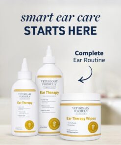Veterinary Formula Clinical Care Ear Therapy Wipes, 100ct – Cat and Dog Ear Cleaner – Help Relieve Itchy Ears Quickly & Effectively Remove Dirt, Debris, and Foul Odor