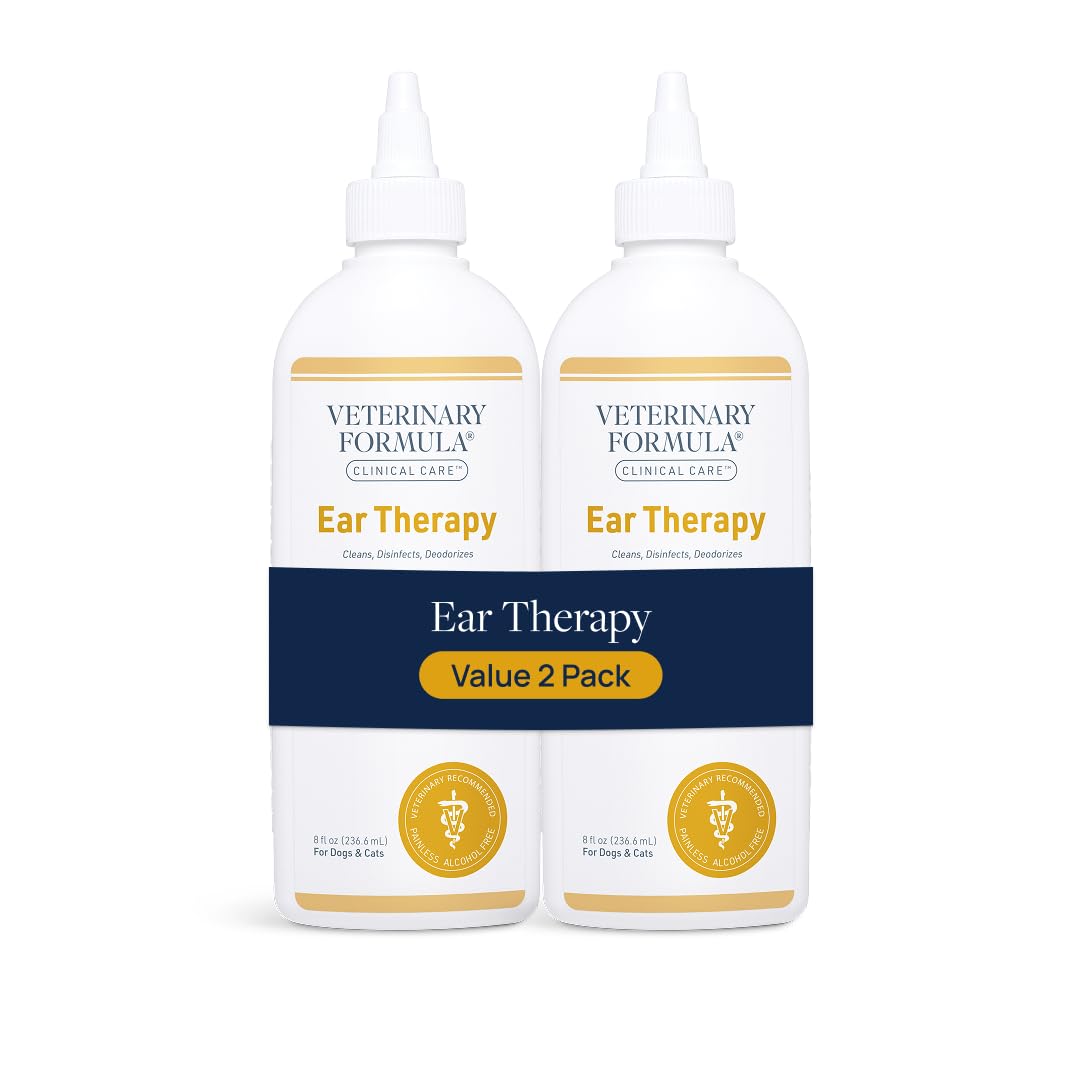 Veterinary Formula Clinical Care Ear Therapy Wipes, 100ct – Cat and Dog Ear Cleaner – Help Relieve Itchy Ears Quickly & Effectively Remove Dirt, Debris, and Foul Odor