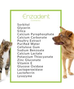 Vetoquinol Enzadent Enzymatic Toothpaste for Cats & Dogs – 3.2 oz, Poultry Flavor – Triple Enzyme Formula for Healthy Teeth & Gums – Oral Dental Care: Removes Plaque, Polishes...