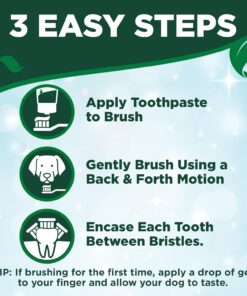 Vet's Best Dog Toothpaste & Dog Toothbrush, Dental Kit, Plaque Remover for Teeth, Whitens Teeth, Freshens Canine Breath, Veterinarian Formula, Finger Toothbrush Included