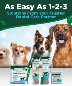 Vet's Best Finger Dental Wipes for Dogs and Cats – Oral Care Wipes for Teeth Cleaning, Fresh Breath, and Tartar Control – Gentle Finger Pads for Pet Dental Hygiene and Plaque...