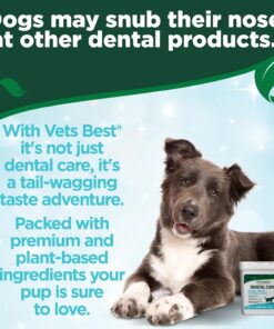Vet's Best Finger Dental Wipes for Dogs and Cats – Oral Care Wipes for Teeth Cleaning, Fresh Breath, and Tartar Control – Gentle Finger Pads for Pet Dental Hygiene and Plaque...