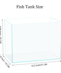 Vimvins 3 Gallon Glass Fish Tank, Easy to Maintain Small Aquarium for Betta/Goldfish/Snails/Shrimp and Aquatic Planting.