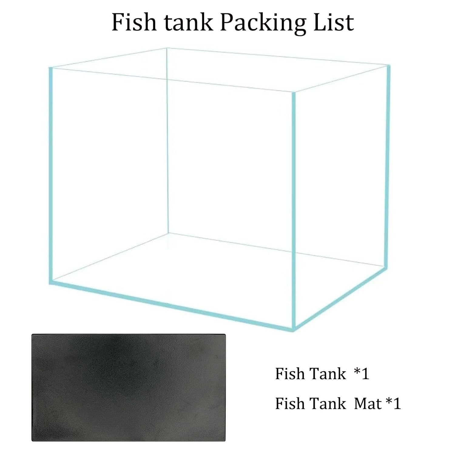 Vimvins 3 Gallon Glass Fish Tank, Easy to Maintain Small Aquarium for Betta/Goldfish/Snails/Shrimp and Aquatic Planting.