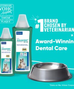 Virbac C.E.T. AQUADENT® FR3SH® Dental Solution - Supports Dental Health & Fresher Breath - for Dogs & Cats (500 ml)