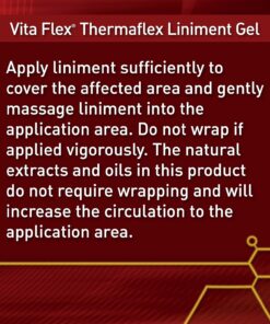 Vita Flex Thermaflex Liniment Gel for Sore Muscles and Joint Relief in Horses 12 Fluid Ounces
