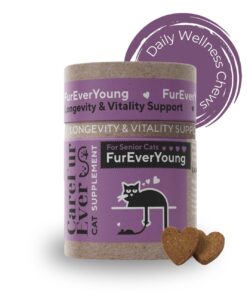 Vitamin Treats for Senior Cats: Brain Function, Immune Health, Vision, Longevity & Overall Vitality in Aging Cats. Enriched with Breakthrough Active Ingredients (30 Days Supply)