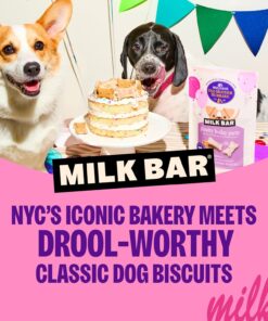 Wellness Old Mother Hubbard Milk Bar P'Nutty B-Day Party Dog Biscuits, Natural Treats, Peanut Butter Flavor with Birthday Icing, 10 oz Bag